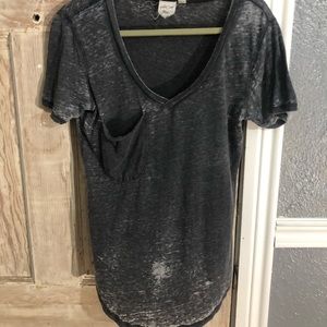 White Crow grey v neck T-shirt